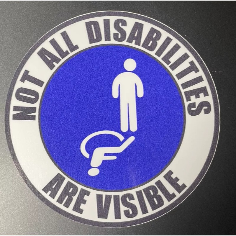 Egl Not All Disabilities Are Visible Handicap Sticker Vinyl Decal