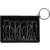 Cat Tails Laser Engraved Leatherette Keychain Wallet