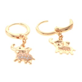 neXxtten Gold Tone Gold Plated Metal Leverback Drop Earrings XPE2543-GLD