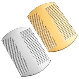 Peine de metal para hombre, peine de metal para barba, peines de acero inoxidable, reparación fina, poner en la cartera, bolsillo, peluquería, peinado