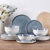 LERATIO Ceramic Dinnerware Sets for 4,Porcelain Plates and Bowls Sets