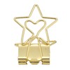 100 Pcs Binder Clips Star Shape Paper Clamps Hollow Long