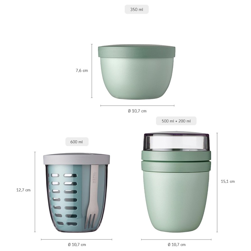 Mepal - Promotion set Pots Ellipse 3 pieces - Lunchpot