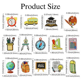 Gythara 28 pcs 14 Styles School Theme Acrylic Charms Clock Pencil Compass Ruler Globe Book Bus Charms for DIY Jewelry Bracelet Necklace Earring Keychain Craft Decor