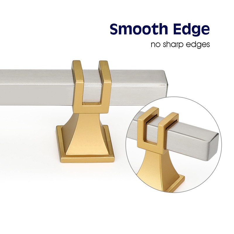 Lepatape 25 Pack Cabinet Knobs Brushed Nickel and Gold Dresser