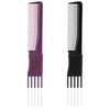 Lift Teasing Combs with Metal Prong 2 Pack Salon Teasing