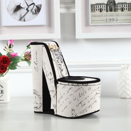 Ore International 9" in Stencil Letter Print High Heel Shoe Display W/Hooks Jewelry Box
