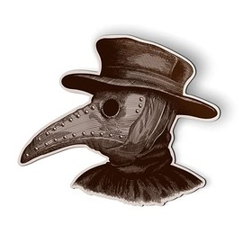 Plague Doctor Mask - 5" Magnet for Car Locker Refrigerator