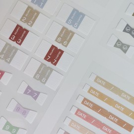 6 Pcs Monthly Tabs Monthly Calendar Stickers for for Planners Journal and Notebook Organizations (Style2-16Sheets)