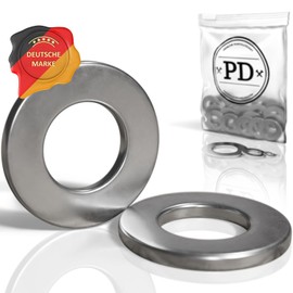 PD® Washers M16 (DIN 125 Form A/ISO 7089) | High Quality A2 V2A Stainless Steel Washers | Rustproof Stainless Steel Washers Flat with Small Outer Diameter | Pack of 25