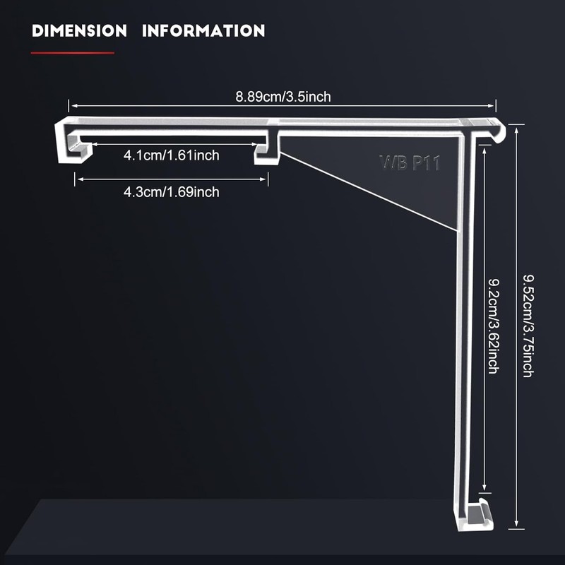 8 Pieces Valance Clips Vertical Blind Clear Valance Clip Bracket