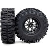 HOBBYSOUL 120mm Tall 1.9 Mud Slingers Tires with Wheels Set,