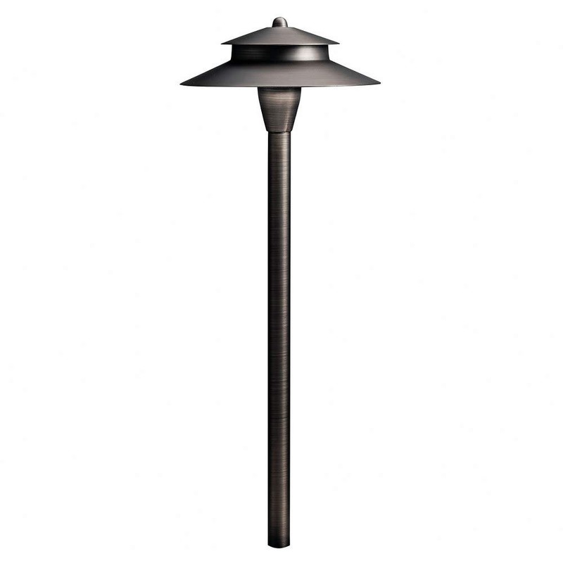 Kichler 15480CBR One Light Path Light, Centennial Brass, 8.5"