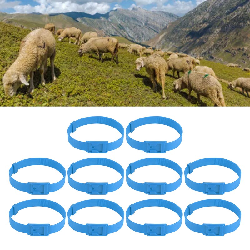 10PCS Goat Collar PU 23 Inch Adjustable Livestock Collar for