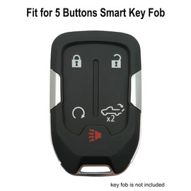 Smart Key Fob Cover for Chevy Silverado 1500 2500HD 3500HD and 2023 2022 2021 2020 2019 GMC Sierra, Drive Safe I Love You Remote Protector Case (Black with White, Black with White)