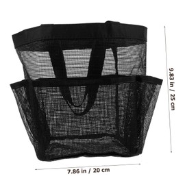 KICHOUSE Storage Bag Travel Handbag Large Clear Tote Bag Clear Toiletry Bag Reusable Cosmetics Bag Travel Toiletry Bag Portable Shower Mesh Handbag Large Tote Bag Tote Bag Large Black Nylon