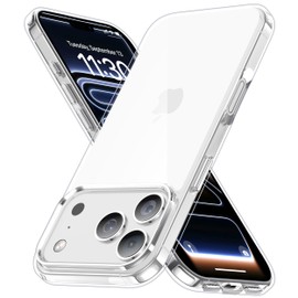 JUSTCOOL 17 Pro Case Clear 17 Professional 17pro US Military Standard Shockproof Anti-Fingerprint Drop Proof Yellowing Durable SGS Certified PC Back Wireless Charging with Strap Hole for 17 Plunges