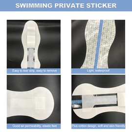Protective Hygienic Liners Adhesive for Swimwear PU Clear Waterproof Panti Liner for Swimwear Private Swimming Sticker 2pcs