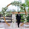 Flower Garland Decoration, 2 Pack White Artificial Flowers Garlands, 220cm