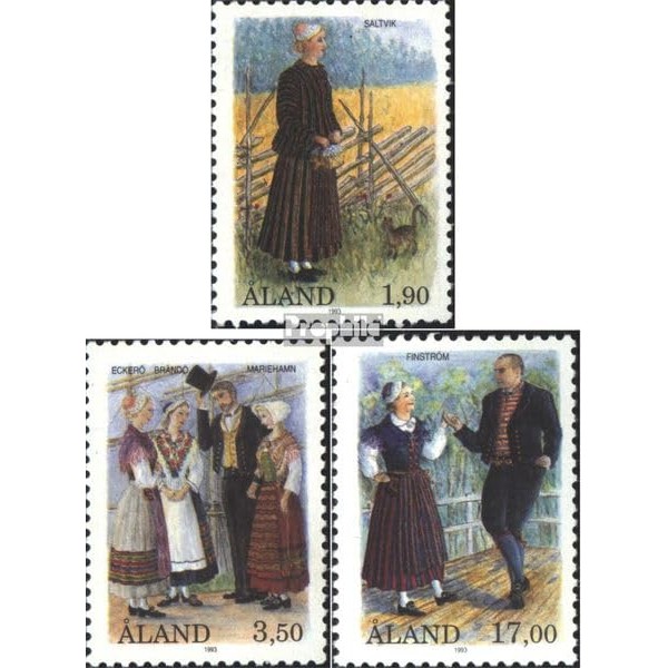 Finland - Aland 72-74 (complete.issue.) FDC 1993 Costumes (Stamps for