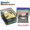 Simple Houseware 3-Tier Stackable Desk Organizer with 5 Compartments -