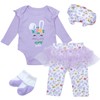 Reborn Baby Doll Clothes 22 Inch Girl Cute Purple Rabbit