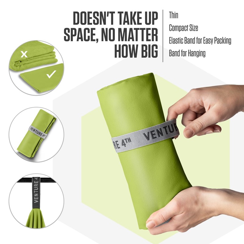 VENTURE 4TH Quick Dry Towel. Microfiber Travel Towel Ideal for