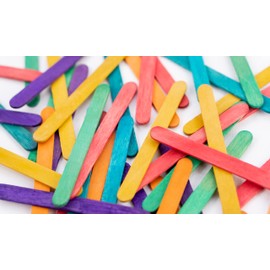 Perfect Stix Colored-4.5" Colored Craft Sticks. Box of 1000ct Assorted Colors. Multi Colored Craft Sticks. 4.5 Inches in Length.