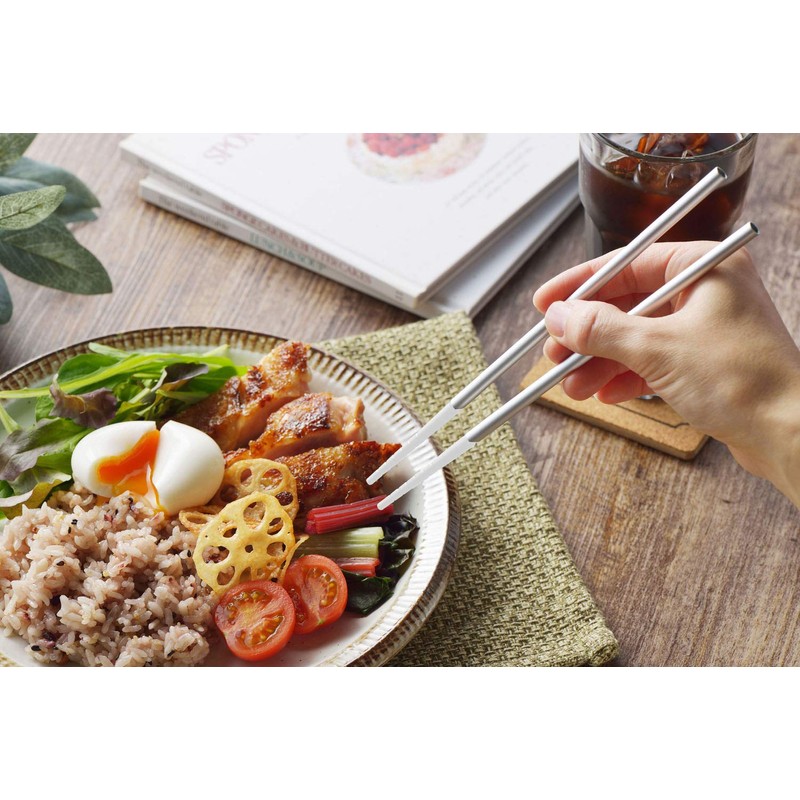 Chopsticks in Aluminum Straw, Eco Set (Includes Cap and Cleaning