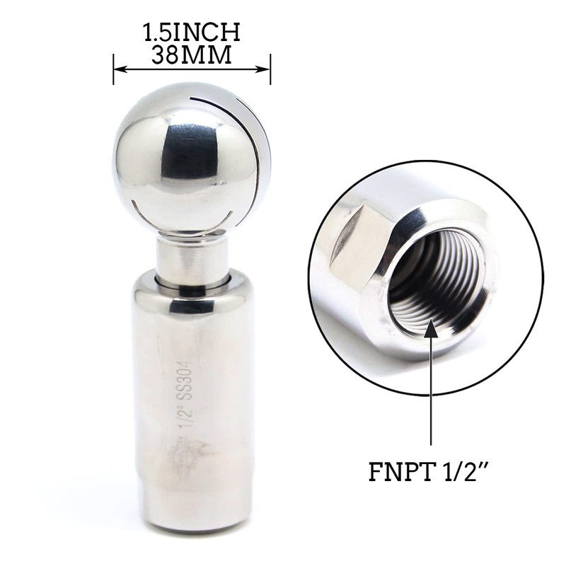 QiiMii Stainless Rotary Spray Ball Female CIP Tank Cleaning Ball
