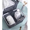 MINDFARGE Plastic Shower Caddy Basket with Handles, Cleaning Supply for