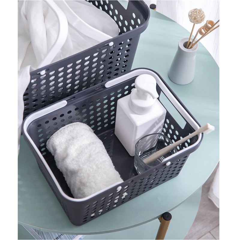 MINDFARGE Plastic Shower Caddy Basket with Handles, Cleaning Supply for