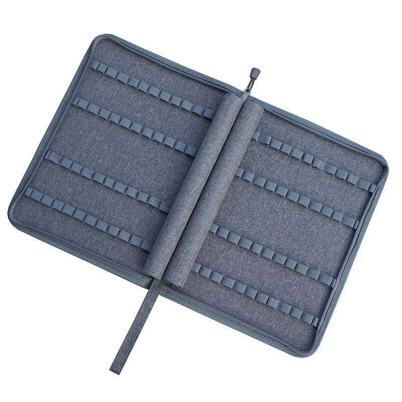 Fountain Pen Case Gray 48 Pens Large Capacity Fountain Pen
