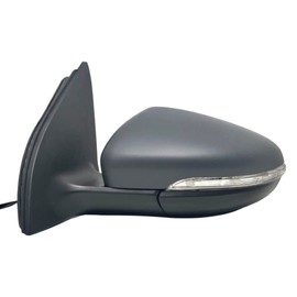 Spieg VW1320134 Driver Side Mirror for 2010-2014 Volkswagen Golf Mk6 | Left Side View Mirror Assembly with Power Adjustment Heated Glass with Turn Signal Light | Paint to Match 6 Pins