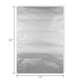PackFreshUSA 50 Pack 7 Mil 5 Gallon Premium Mylar Bags (19" x 28") + LTFS Guide