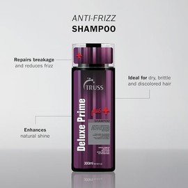 TRUSS Deluxe Prime Plus+ Champú para cabello seco y dañado, champú hidratante para el cabello para mujeres y hombres, control del encrespamiento y def