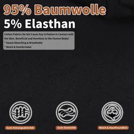 YANIKY Men's Women's Slouch Beanie Hat Cotton Thin Lightweight Soft Chemo Hat Windproof Jersey Long Beanie for All Seasons, black