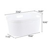 Yesdate 4 Pack Large Laundry Baskets, Plastic, White, 40L