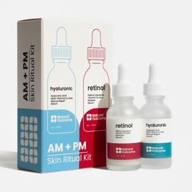 Hydrating Hyaluronic Acid Serum and Retinol Facial Serum - Night and Day Anti Aging Facial Serum Set 1 oz Each, Vegan, Cruelty Free  Fragrance Free   