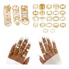 Anillos Ajustable Sortija Set De 46 Pz Dorados Mujer Joyerí