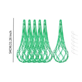 WeiLaiKeQi 6Pcs Hanging Watermelon Nets Bags Melon Hammock Squash Multipurpose Melon Cradle, Green