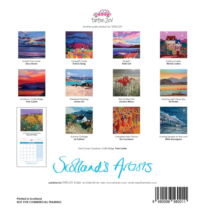 Scotland's Artists Calendar 2026