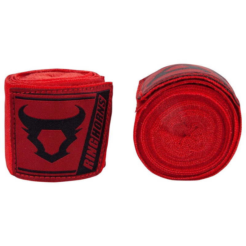 Ringhorns, Charger Handwraps, Men's, 4m, Red