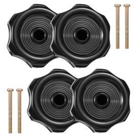 MBAIYO 4 Pack Black RV Window and Vent Knob, RV Window Vent Knob Replacement Universal Fit 2-1/4 Inch Diameter Plastic Knobs with 1" Shaft Interior Hardware for Camper Trailer Windows Black Hardware
