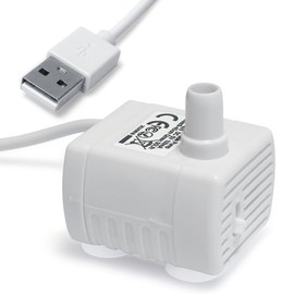 CANMAILK Cat Water Fountain,67oz/2L Half Stainless Steel Pet Water Fountain, Automatic Cat Water Dispenser, Cat Fountain with Dog Water Fountain, Ultra Quiet Pump with Filters (Pump)