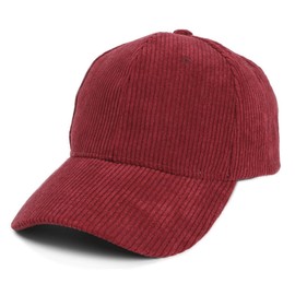 JOYISURE Baseball Cap Herren Damen Einfarbige Cord Baseballmütze Sommer Beiläufiger Schirmmütze Einstellbar Atmungsaktiv Baseballkappe UV-Schutz Baseball Kappe für Draussen,Sport und Reisen,Wein