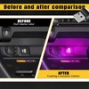 Wuyaoyao 4PCS USB LED Car Interior Atmosphere Lamp, Plug-in USB