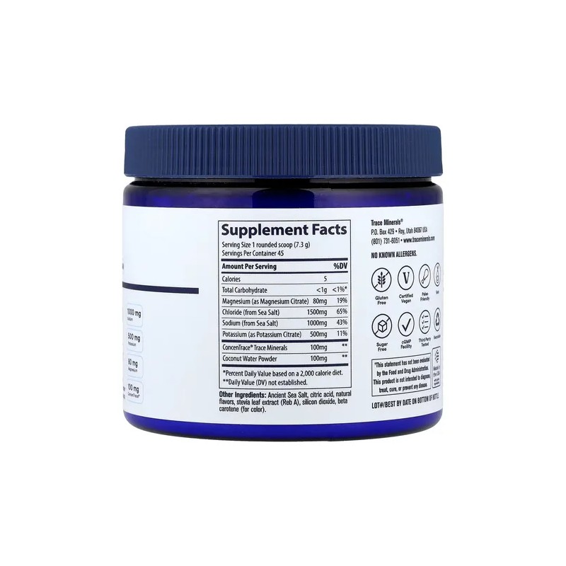 Electrolitos en Polvo Trace Minerals Zerolyte Sabor Mango Salado 328g