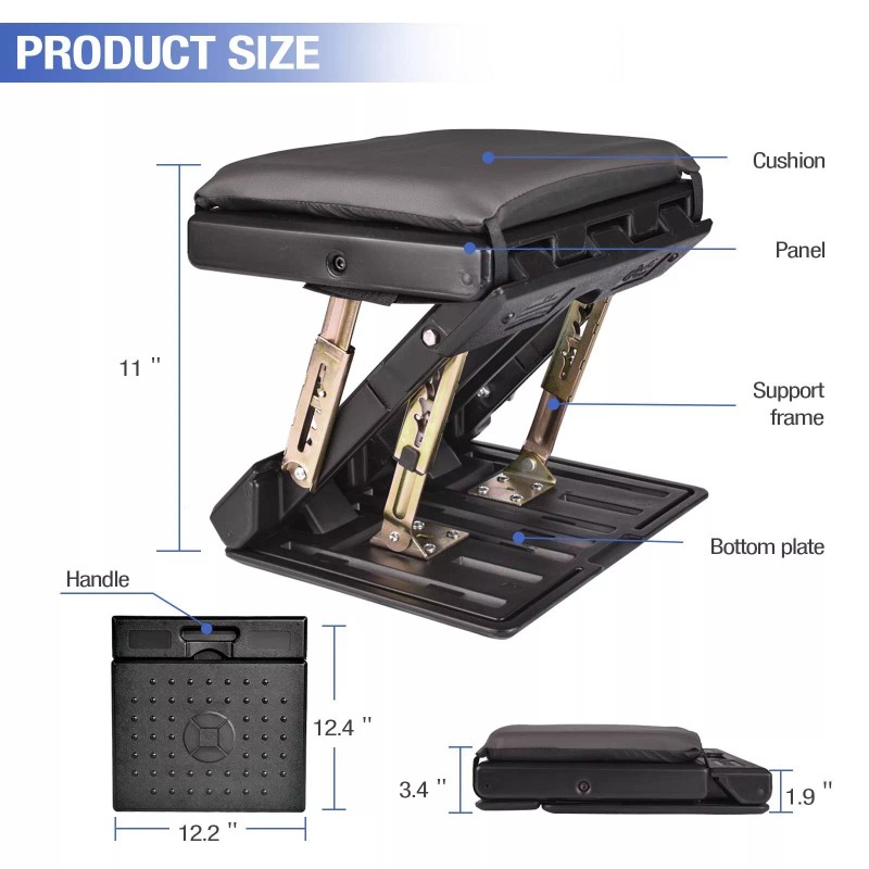 Leermart Foot Rest for Under Desk at Work 4-Level Height