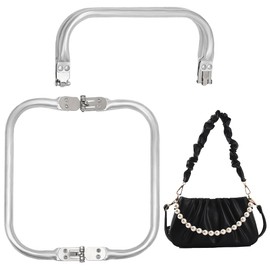 KSJEHW Pack of 2 Crochet Bag Clasps, U-Shaped Aluminium Bag Closures, Bag Closure for Clutches, DIY Accessories for Bags and Purses (16 cm